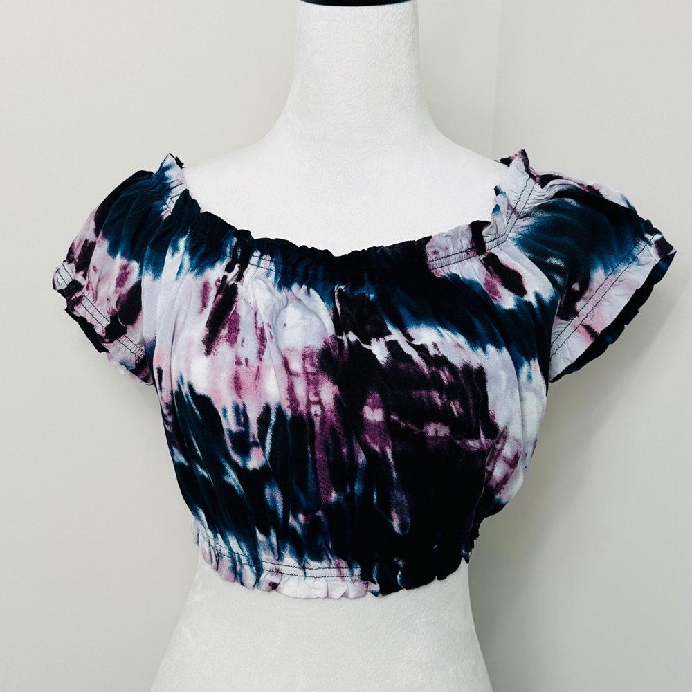 Tie-Dye Off-Shoulder Women's Top Size L NWT